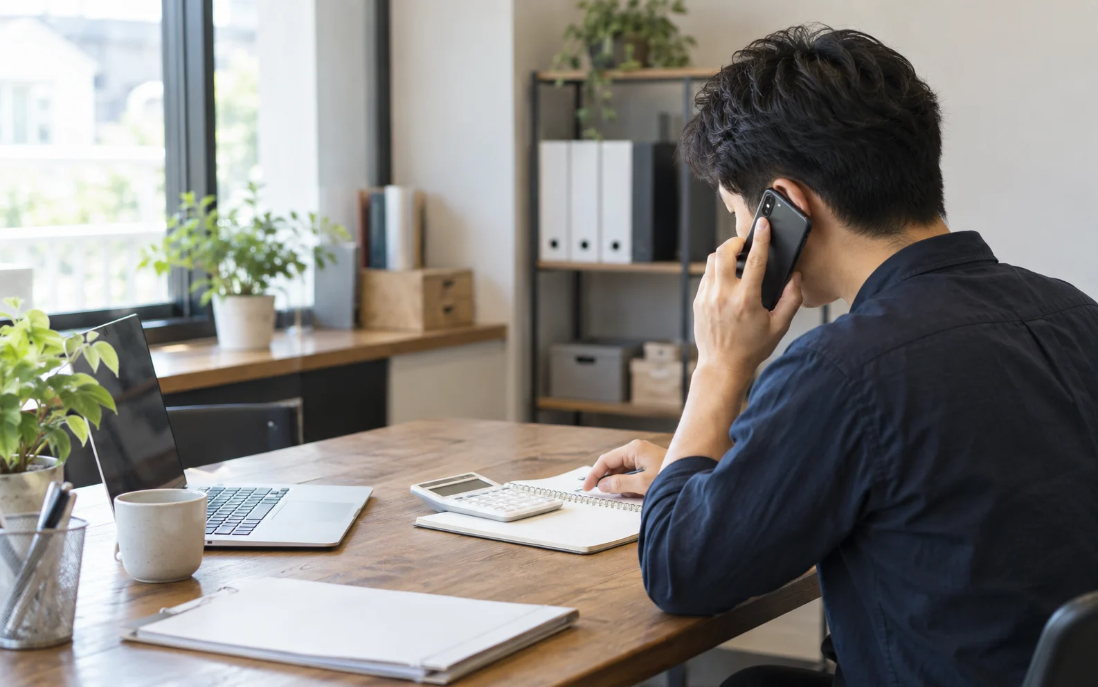 電話で専門家へ相談する法人のお客様のイメージ写真